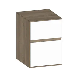 SCALIDO-Unterschrank Waschtisch Wand Wange links 400x560x460mm 2 Auszüge Farbvar. W/N/N