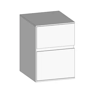 SCALIDO-Unterschrank Waschtisch Wand Wange links 400x560x460mm 2 Auszüge Farbvar. W/W/W