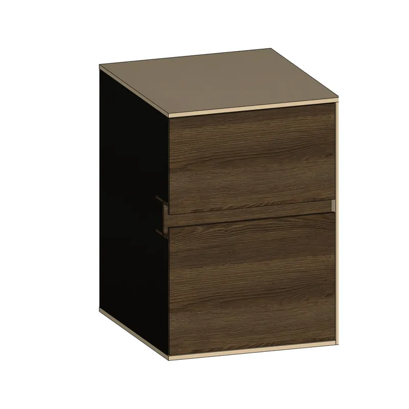 SCALIDO-Unterschrank WTWand Wange rechts 400x560x460mm 2 Auszüge Farbvar. N/K/N