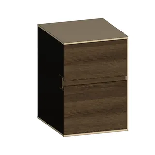SCALIDO-Unterschrank WTWand Wange rechts 400x560x460mm 2 Auszüge Farbvar. N/K/N