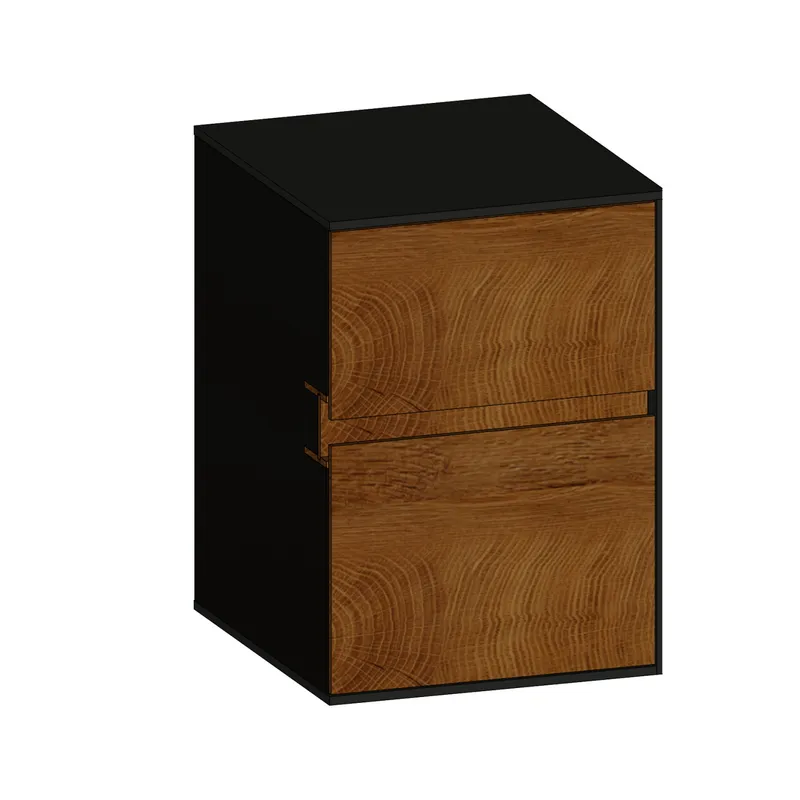 SCALIDO-Unterschrank WTWand Wange rechts 400x560x460mm 2 Auszüge Farbvar. S/A/S