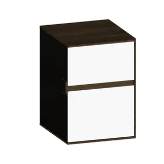 SCALIDO-Unterschrank WTWand Wange rechts 400x560x460mm 2 Auszüge Farbvar. W/N/N