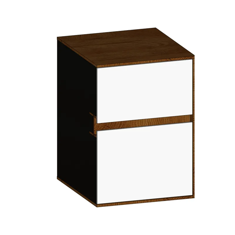 SCALIDO-Unterschrank WTWand Wange rechts 400x560x460mm 2 Auszüge Farbvar. W/S/S