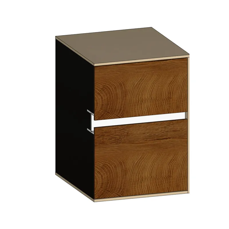 SCALIDO-Unterschrank WTWand Wange rechts 400x560x460mm 2 Auszüge Farbvar. Sonder
