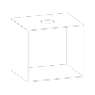 SCALIDO-Konsolenplatte m. Rahmen f Waschtisch US 622x560x510mm 1 Ausschn mittig Farbvar E – Bild 2
