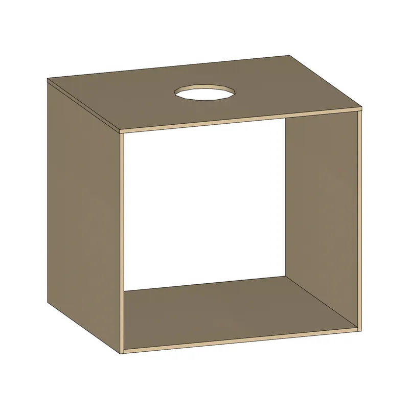 SCALIDO-Konsolenplatte m. Rahmen f Waschtisch US 622x560x510mm 1 Ausschn mittig Farbvar K