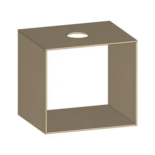 SCALIDO-Konsolenplatte m. Rahmen f Waschtisch US 622x560x510mm 1 Ausschn mittig Farbvar K