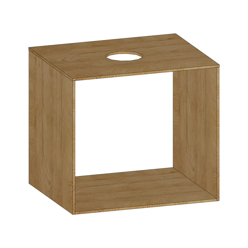 SCALIDO-Konsolenplatte m. Rahmen f Waschtisch US 622x560x510mm 1 Ausschn mittig Farbvar S