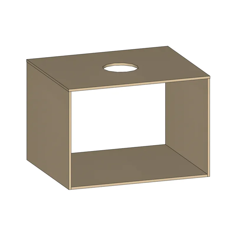 SCALIDO-Konsolenplatte m. Rahmen f Waschtisch US 622x430x510mm 1 Ausschn mittig Farbvar K