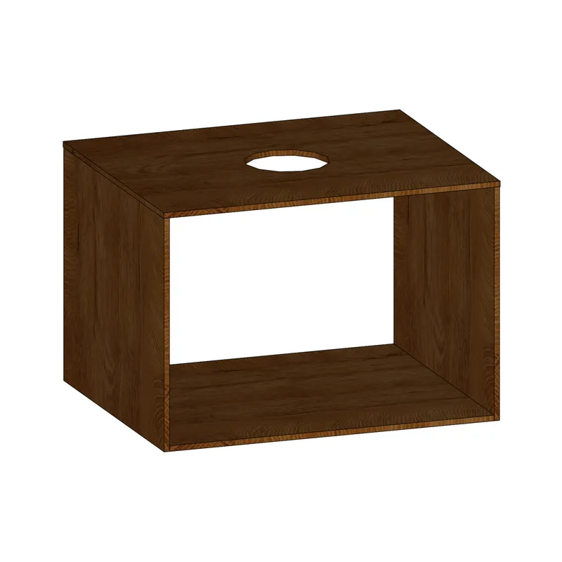 SCALIDO-Konsolenplatte m. Rahmen f Waschtisch US 622x430x510mm 1 Ausschn mittig Farbvar S