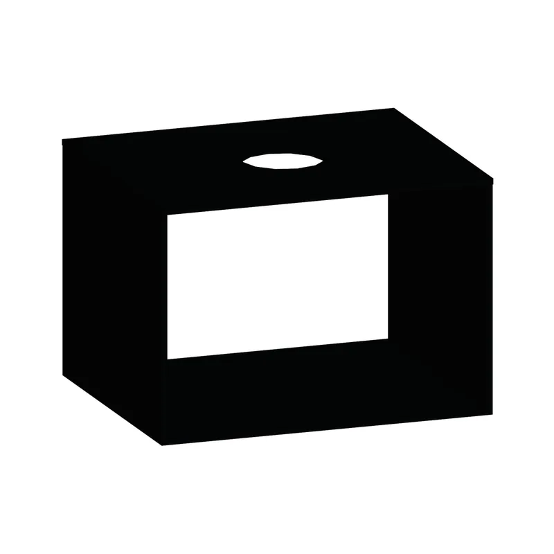 SCALIDO-Konsolenplatte m. Rahmen f Waschtisch US 622x430x510mm 1 Ausschn mittig Farbvar V