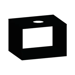 SCALIDO-Konsolenplatte m. Rahmen f Waschtisch US 622x430x510mm 1 Ausschn mittig Farbvar V