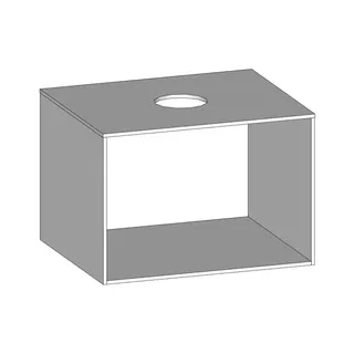 SCALIDO-Konsolenplatte m. Rahmen f Waschtisch US 622x430x510mm 1 Ausschn mittig Farbvar W