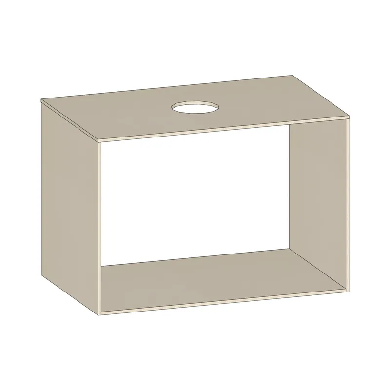 SCALIDO-Konsolenplatte m. Rahmen f Waschtisch US 822x560x510mm 1 Ausschn mittig Farbvar K