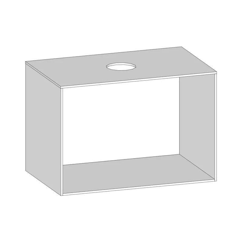 SCALIDO-Konsolenplatte m. Rahmen f Waschtisch US 822x560x510mm 1 Ausschn mittig Farbvar W