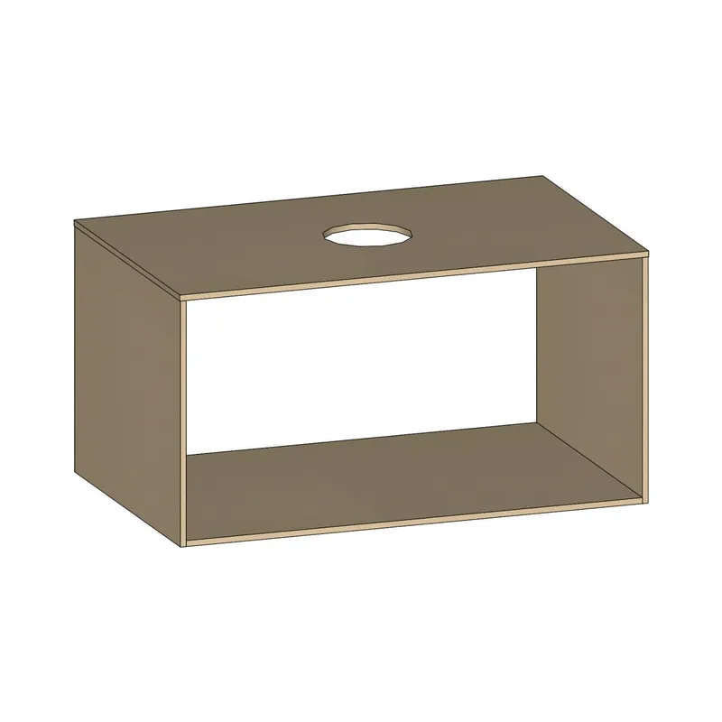SCALIDO-Konsolenplatte m. Rahmen f Waschtisch US 822x430x510mm 1 Ausschn mittig Farbvar K