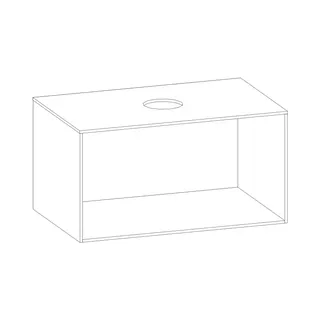 SCALIDO-Konsolenplatte m. Rahmen f Waschtisch US 822x430x510mm 1 Ausschn mittig Farbvar S – Bild 2