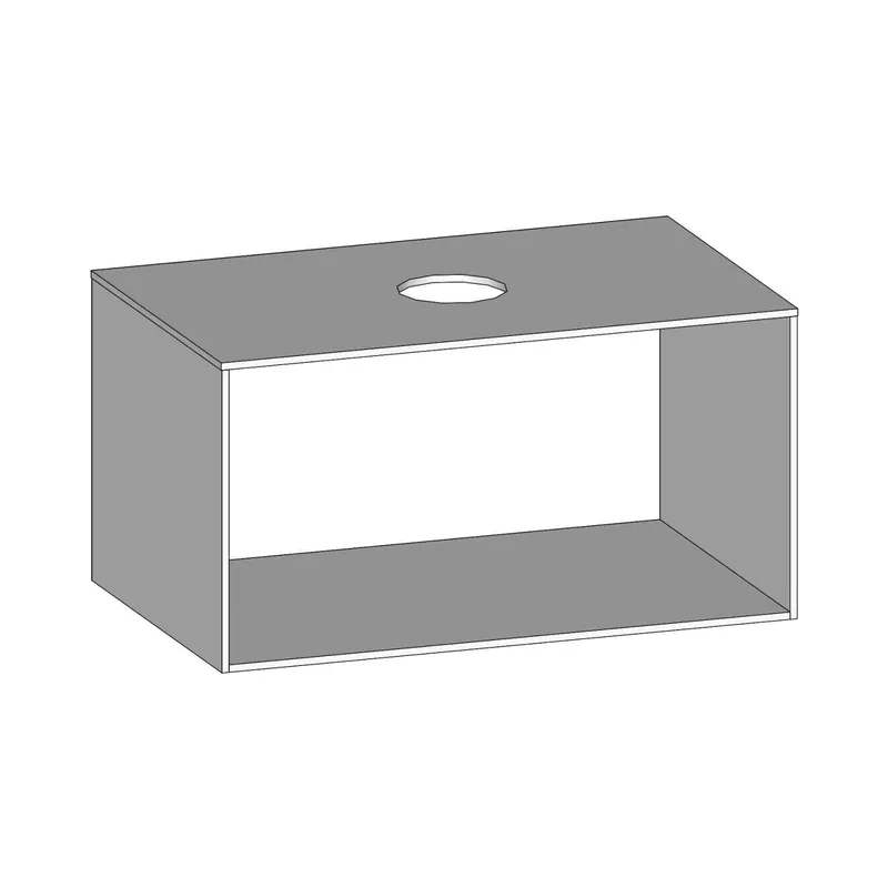 SCALIDO-Konsolenplatte m. Rahmen f Waschtisch US 822x430x510mm 1 Ausschn mittig Farbvar W