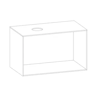 SCALIDO-Konsolenplatte m. Rahmen f Waschtisch US 922x560x510mm 1 Ausschn. links Farbvar A – Bild 2