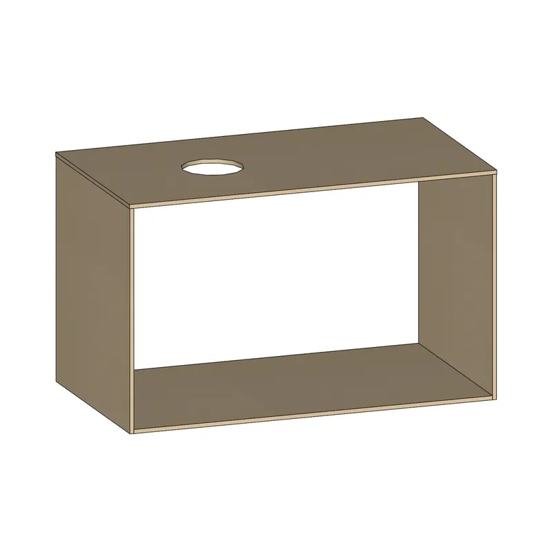 SCALIDO-Konsolenplatte m. Rahmen f Waschtisch US 922x560x510mm 1 Ausschn. links Farbvar K