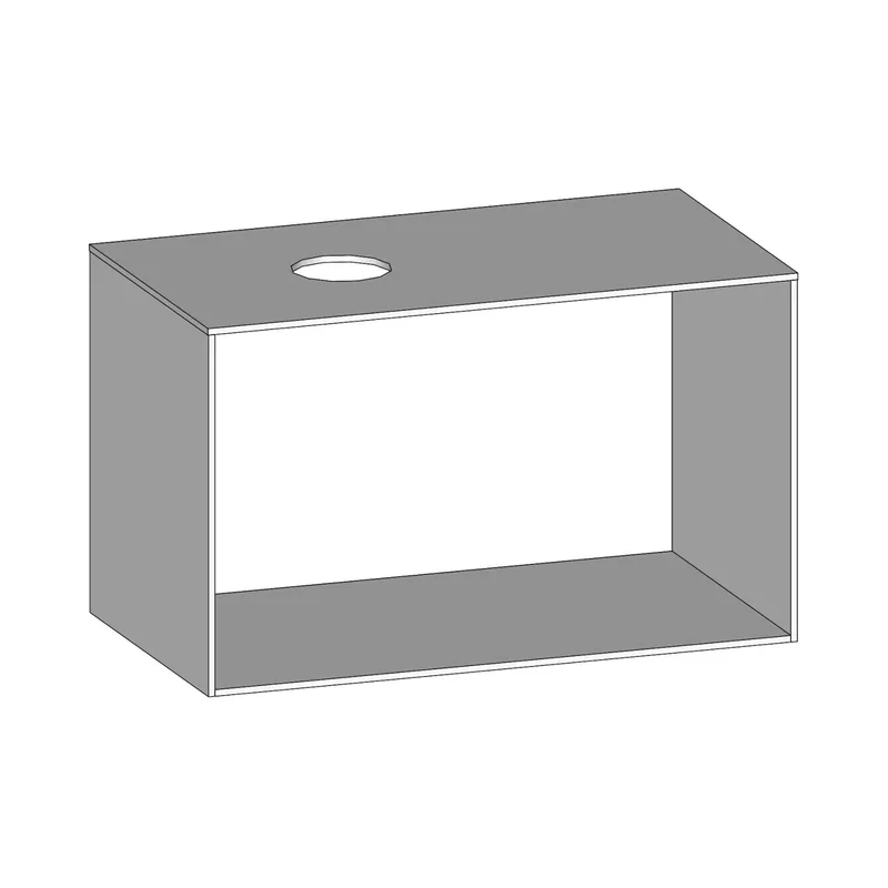 SCALIDO-Konsolenplatte m. Rahmen f Waschtisch US 922x560x510mm 1 Ausschn. links Farbvar W