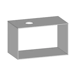 SCALIDO-Konsolenplatte m. Rahmen f Waschtisch US 922x560x510mm 1 Ausschn. links Farbvar W