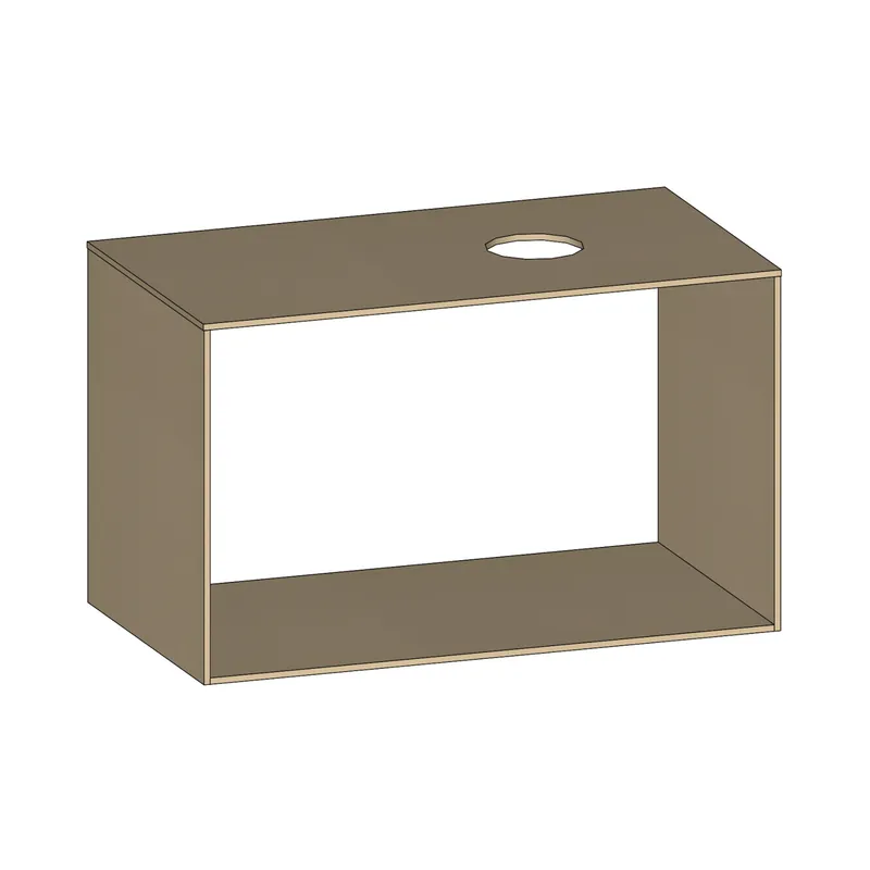 SCALIDO-Konsolenplatte m. Rahmen f Waschtisch US 922x560x510mm 1 Ausschn rechts Farbvar K