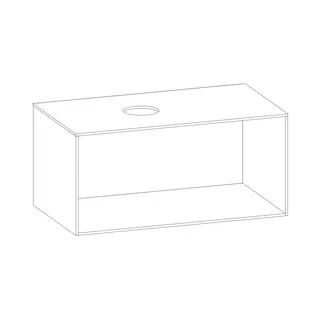 SCALIDO-Konsolenplatte m. Rahmen f Waschtisch US 922x430x510mm 1 Ausschn. links Farbvar E – Bild 2