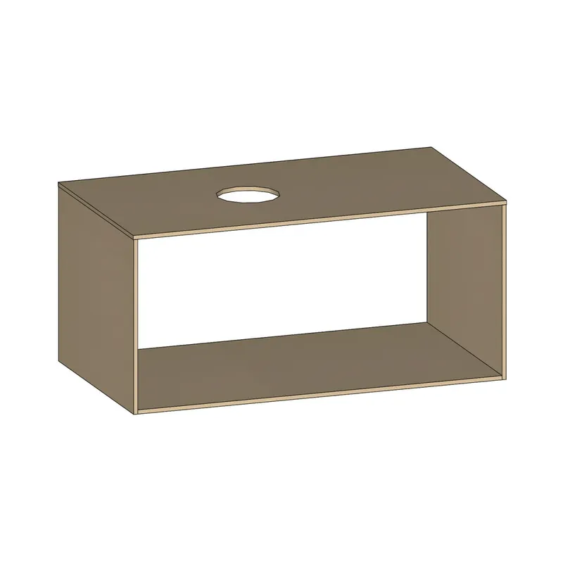 SCALIDO-Konsolenplatte m. Rahmen f Waschtisch US 922x430x510mm 1 Ausschn. links Farbvar K
