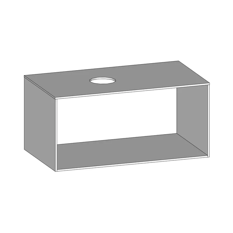 SCALIDO-Konsolenplatte m. Rahmen f Waschtisch US 922x430x510mm 1 Ausschn. links Farbvar W