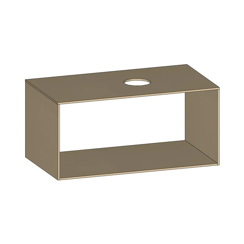 SCALIDO-Konsolenplatte m. Rahmen f Waschtisch US 922x430x510mm 1 Ausschn rechts Farbvar K