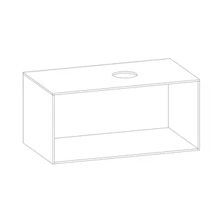 SCALIDO-Konsolenplatte m. Rahmen f Waschtisch US 922x430x510mm 1 Ausschn rechts Farbvar K – Bild 2