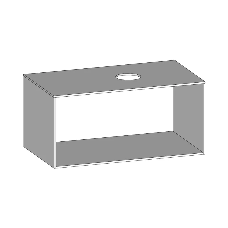 SCALIDO-Konsolenplatte m. Rahmen f Waschtisch US 922x430x510mm 1 Ausschn rechts Farbvar W