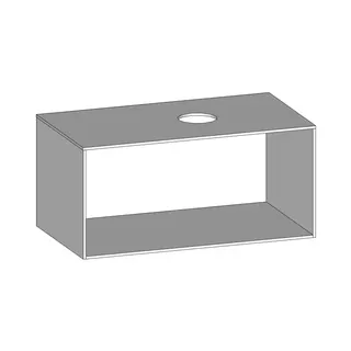 SCALIDO-Konsolenplatte m. Rahmen f Waschtisch US 922x430x510mm 1 Ausschn rechts Farbvar W