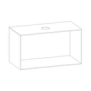 SCALIDO-Konsolenplatte m. Rahmen f Waschtisch US 1022x560x510mm 1 Aussch mittig Farbvar K – Bild 2