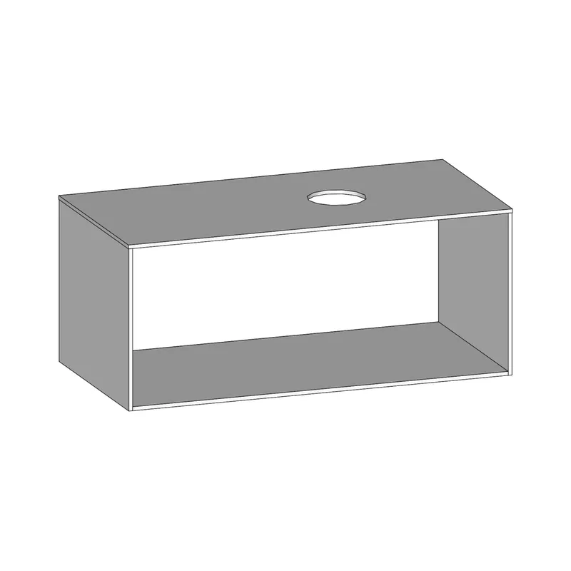 SCALIDO-Konsolenplatte m. Rahmen f Waschtisch US 1022x430x510mm 1 Aussch rechts Farbvar W