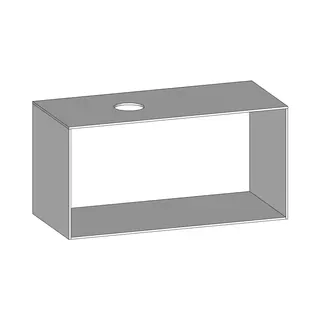 SCALIDO-Konsolenplatte m. Rahmen f Waschtisch US 1122x560x510mm 1 Ausschn links Farbvar W