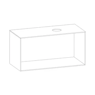 SCALIDO-Konsolenplatte m. Rahmen f Waschtisch US 1122x560x510mm 1 Aussch rechts Farbvar S – Bild 2