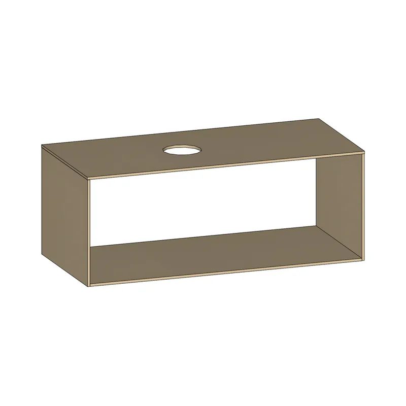 SCALIDO-Konsolenplatte m. Rahmen f Waschtisch US 1122x430x510mm 1 Ausschn links Farbvar K