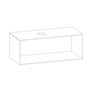SCALIDO-Konsolenplatte m. Rahmen f Waschtisch US 1122x430x510mm 1 Ausschn links Farbvar V – Bild 2