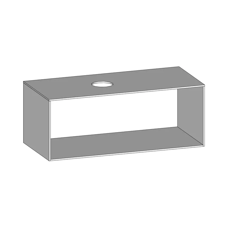 SCALIDO-Konsolenplatte m. Rahmen f Waschtisch US 1122x430x510mm 1 Ausschn links Farbvar W