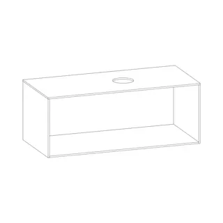 SCALIDO-Konsolenplatte m. Rahmen f Waschtisch US 1122x430x510mm 1 Aussch rechts Farbvar V – Bild 2