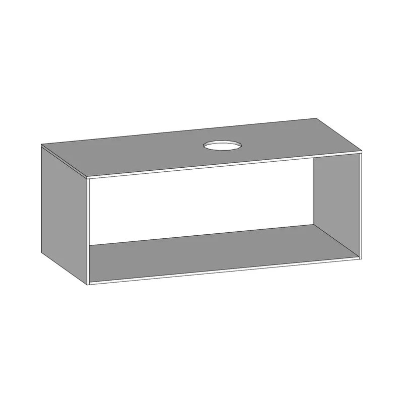 SCALIDO-Konsolenplatte m. Rahmen f Waschtisch US 1122x430x510mm 1 Aussch rechts Farbvar W