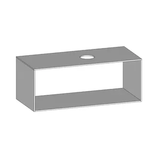 SCALIDO-Konsolenplatte m. Rahmen f Waschtisch US 1122x430x510mm 1 Aussch rechts Farbvar W