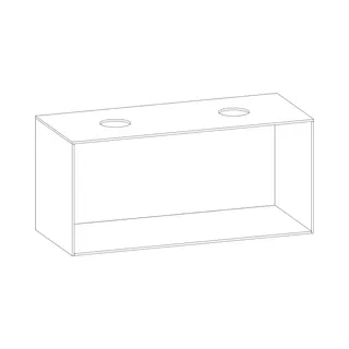 SCALIDO-Konsolenplatte m. Rahmen f Waschtisch US 1222x560x510mm 2 Ausschnitte Farbvar. K – Bild 2