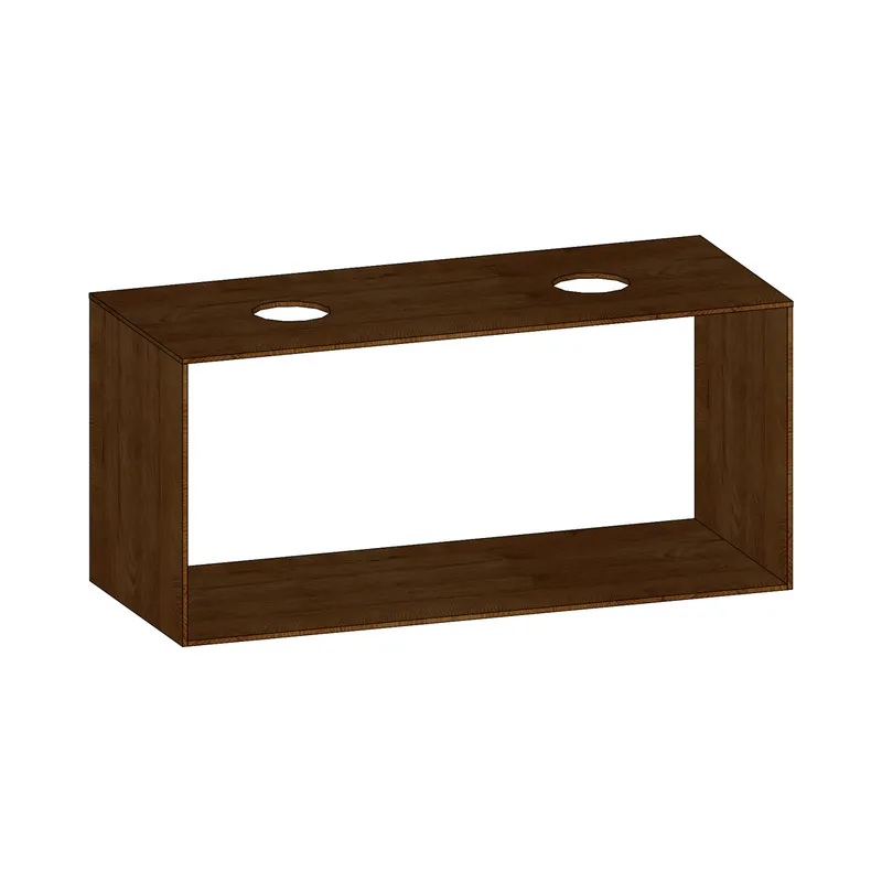 SCALIDO-Konsolenplatte m. Rahmen f Waschtisch US 1222x560x510mm 2 Ausschnitte Farbvar. S
