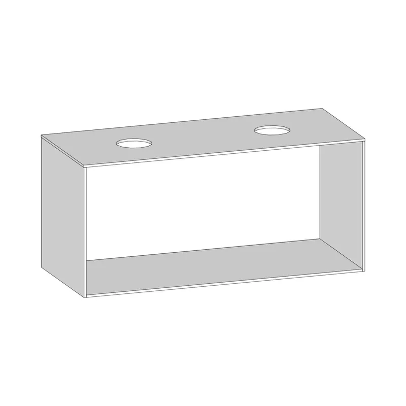 SCALIDO-Konsolenplatte m. Rahmen f Waschtisch US 1222x560x510mm 2 Ausschnitte Farbvar. W