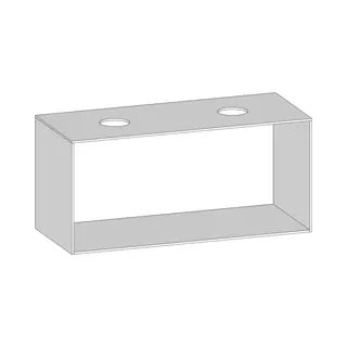 SCALIDO-Konsolenplatte m. Rahmen f Waschtisch US 1222x560x510mm 2 Ausschnitte Farbvar. W