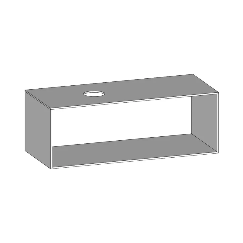 SCALIDO-Konsolenplatte m. Rahmen f Waschtisch US 1222x430x510mm 1 Ausschn links Farbvar W