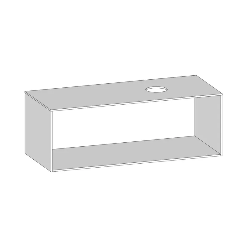 SCALIDO-Konsolenplatte m. Rahmen f Waschtisch US 1222x430x510mm 1 Aussch rechts Farbvar W